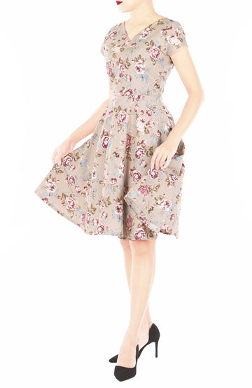 Vintage Rose Taupe Eve Dress